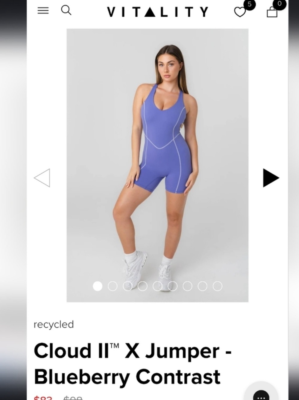 Excellent condition Vitality Blueberry Cloud II Jumper Size: XS